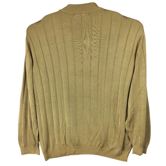 George Foreman Signature Collection Sweater Mens 3XB  Brown Ribbed Crewneck - Picture 2 of 11